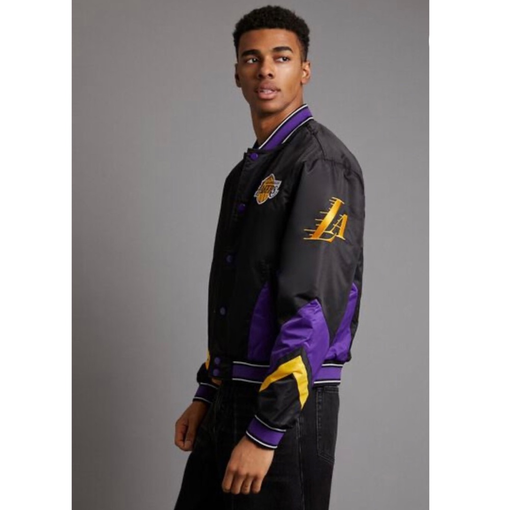 Mens NBA Los Angeles Lakers Bomber Jacket - Picture 5 of 9